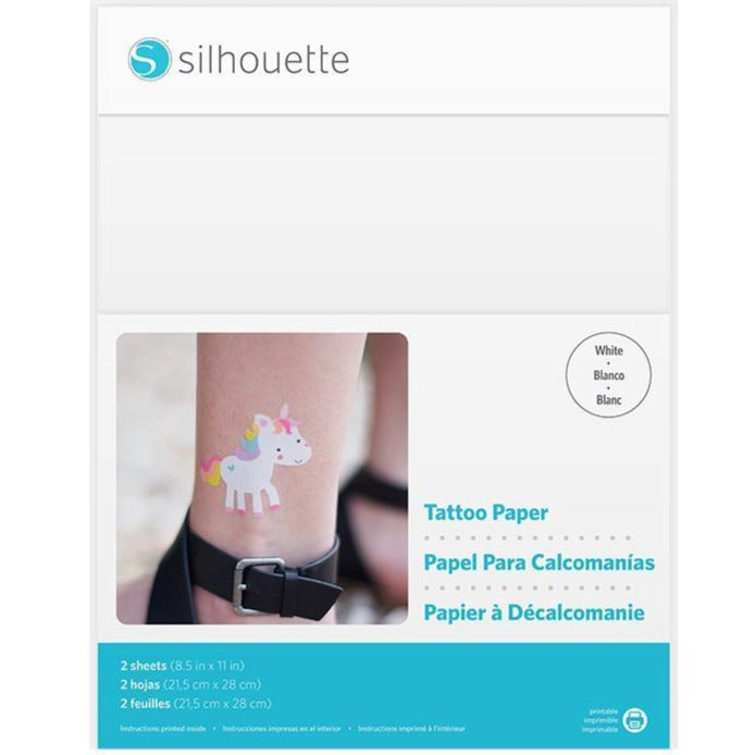 Temporary Tattoo Paper - White - Silhouette Canada